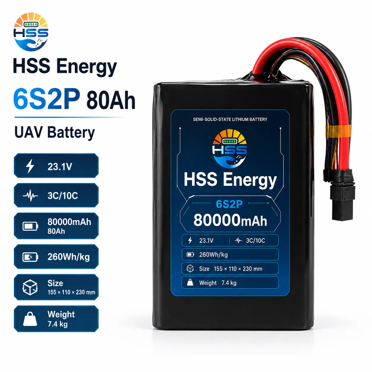 6S 80000mAh UAV バッテリー