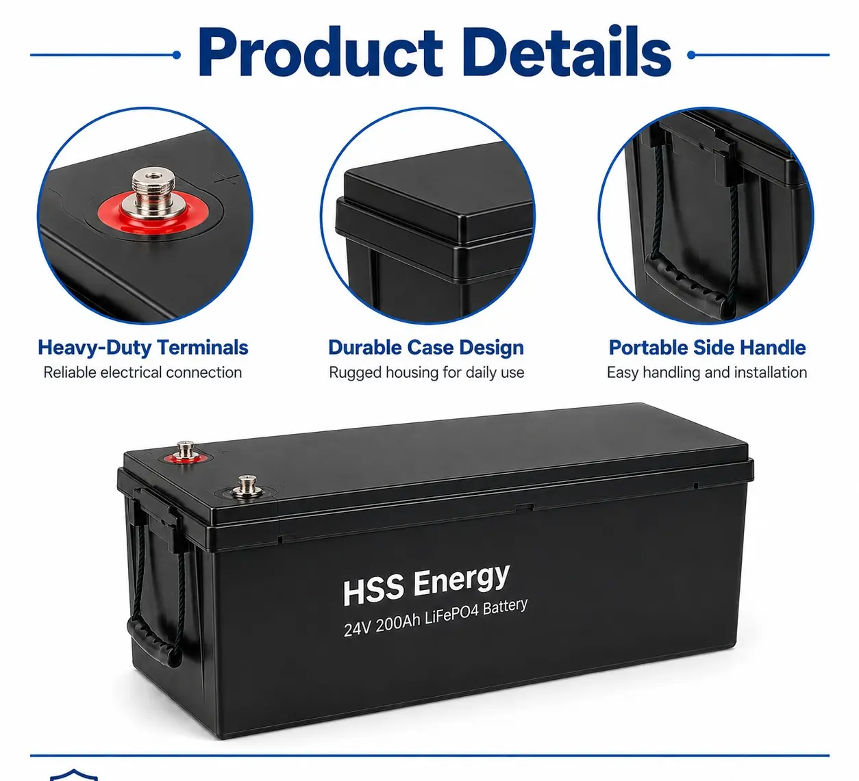 24V 200Ah LiFePO4 Battery