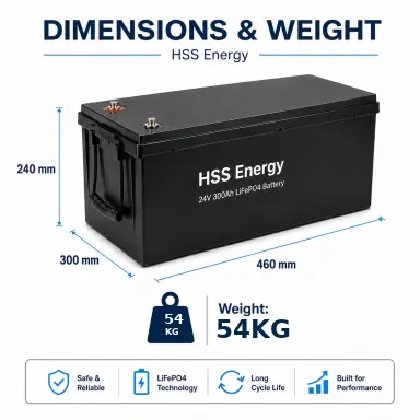 24V 300Ah LiFePO4 Battery