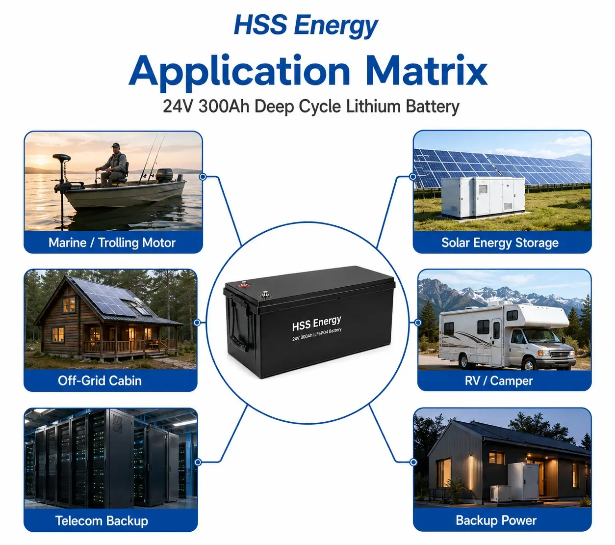 24V 300Ah LiFePO4 Battery
