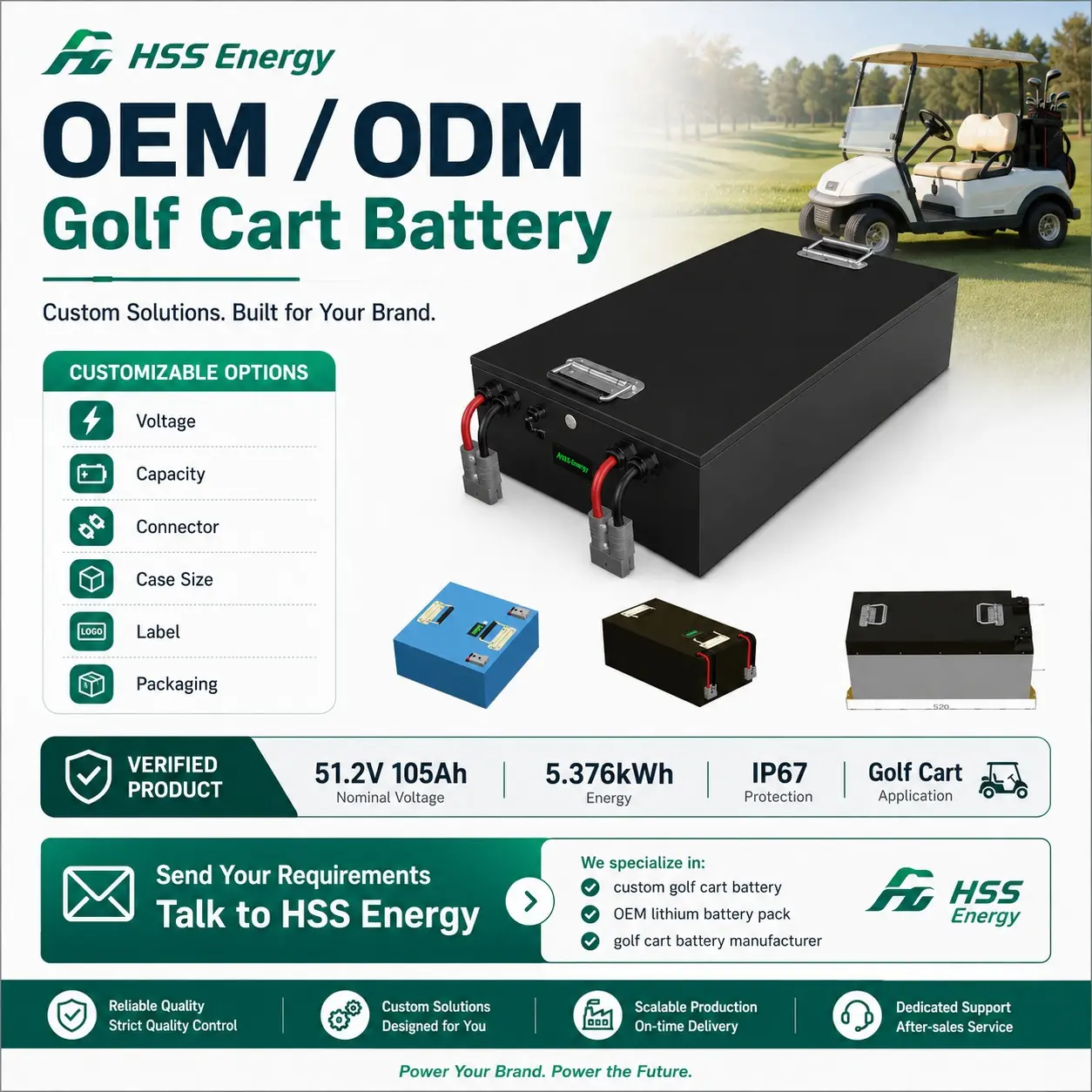 51.2v 105ah Golf Cart Lithium Battery