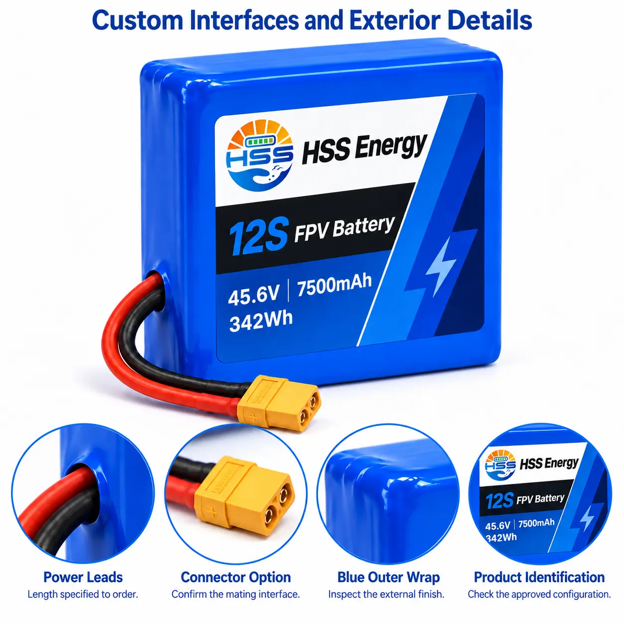 12S 7500mAh FPV Battery